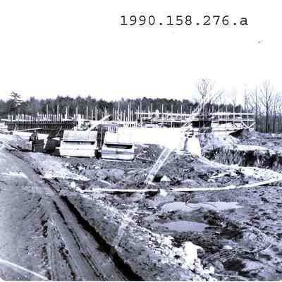 Photo of Coffin School under construction.