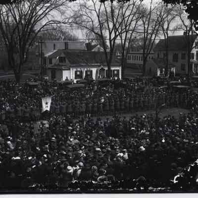 World War I Veterans on Maine Street across from Town Hall