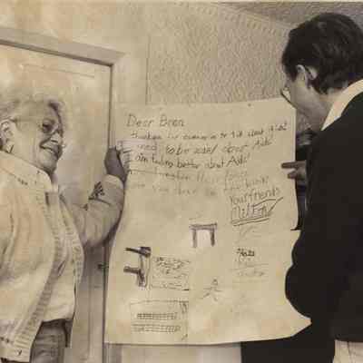 A photo view of Brian Allen and Junita Peters-Rowe. 1/7/1992.