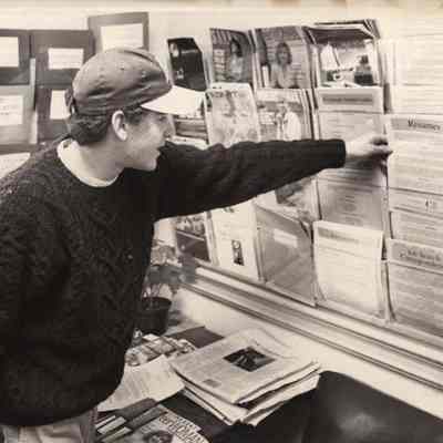 A photo view of Jon Cirone Bowdoin freshman. 2/28/1992.