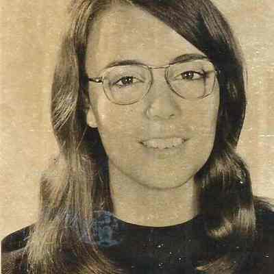 A B/W photograph of Agnes Racine,.