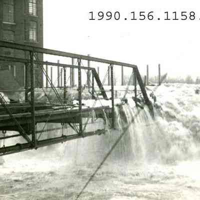 Water Pouring over Bridge during the 1936 Flood