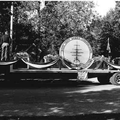 Bath Iron Works' float in Brunswick's 250th Anniversary Parade