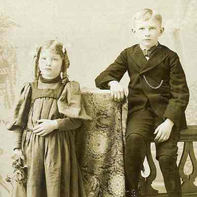 Unidentified girl and boy