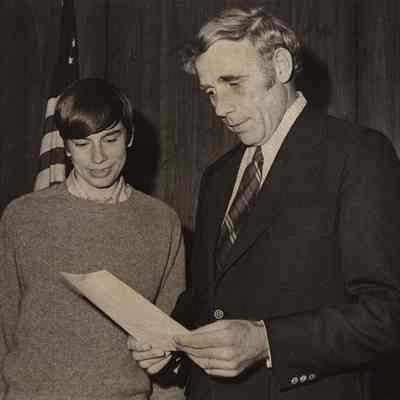 A photo view of Jim Lewis and Thomas Libby. 10/10/1972.