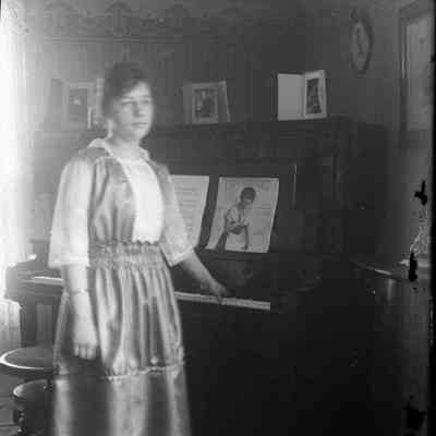 A lady standing.