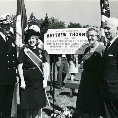 Dedication of Matthew Thornton Memorial
