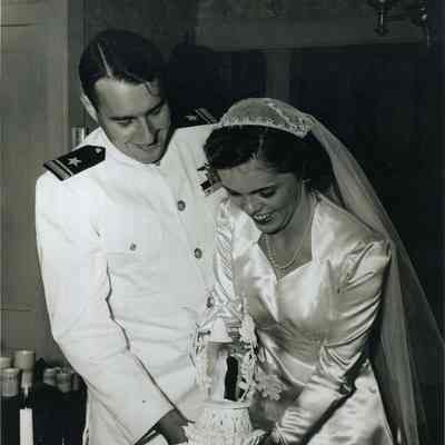 Gilbert Pletts and Wife at their Wedding