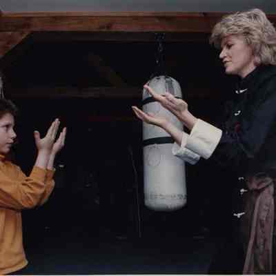 A photo view of Lynn Pulsifer and Richard Schwary. 2/5/1992.