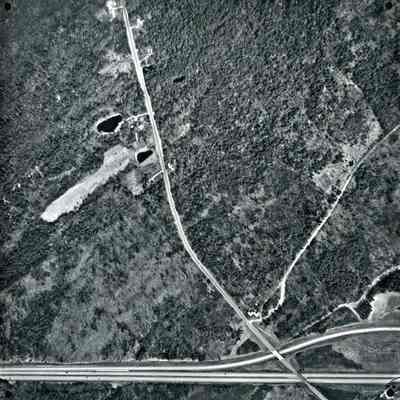 An aerial photo of the Durham Road. 5/1/1976.