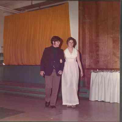 Contestant #5 Cathy Morhidge and her escort Neil Donovan