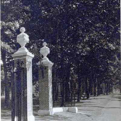 A photo of gates at Bowdoin College.