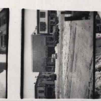 3 images of Maine St and Park Row near Pleasant St