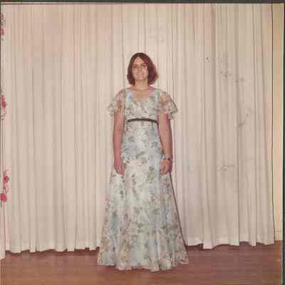 Contestant #3 Linda Talbot at the Teen Queen Ball.