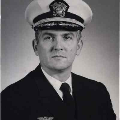 A photo view of Cdr. Russell Mowery. 3/7/1975.