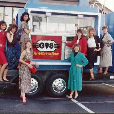 Lisa Kelly modeling with G98 radio station