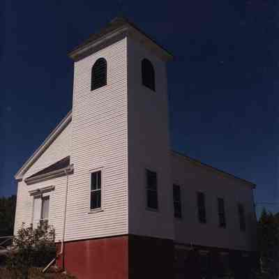 A photo view of a church. 9/14/1990.