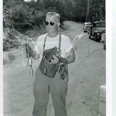 Father Lenehan Tests for Water