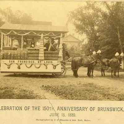 Dennison Manufacturing Parade Float, 150th Anniversary of Brunswick