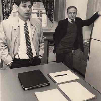 A photo view of Thomas Lewis (right).
