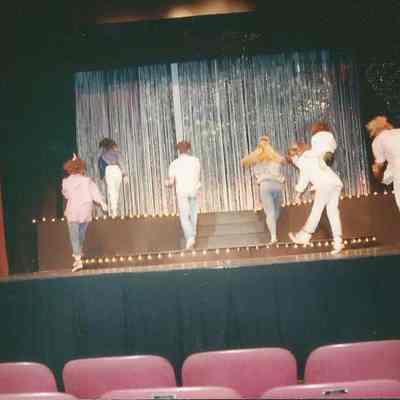 people practicing a show.