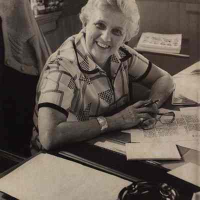 A photo view of Muriel E. Menzies. 8/21/1976.