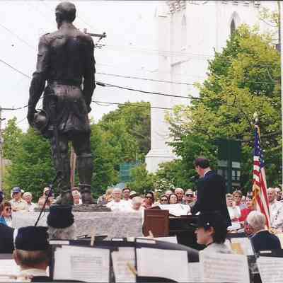 Band Alongside the Chamberlain statue