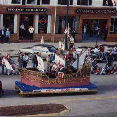 Knights of Columbus Float in the 250th parade