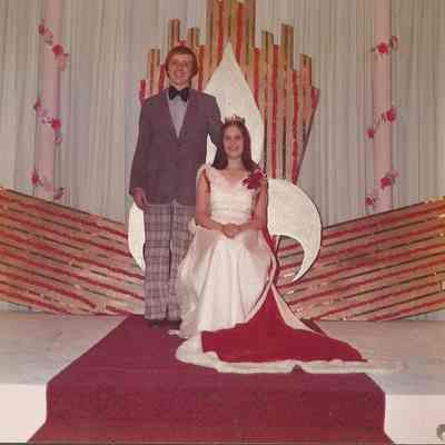 1975-76 Brunswick Teen Queen Phyllis Gaudreau and her escort Ricky Saucier