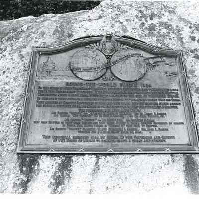 Plaque honoring the "Around the World Flyers", Mere Point