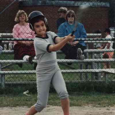 A photo view of a Little League ball player. 9/26/1990.