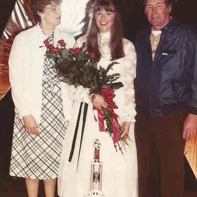 A color photograph of Mr. & Mrs. Norman Donovan with Kelley