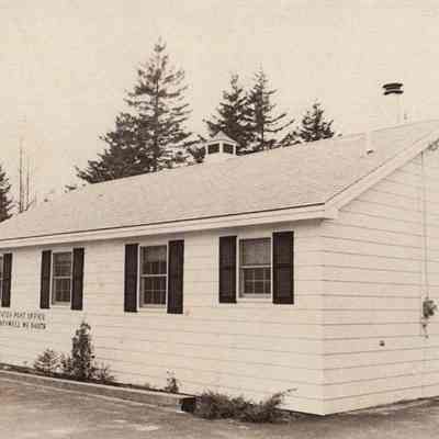 A photo view of the South Harpswell Post Office. 3/9/1981
