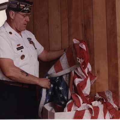 A photo view of an American Legion member. 6/14/1989.