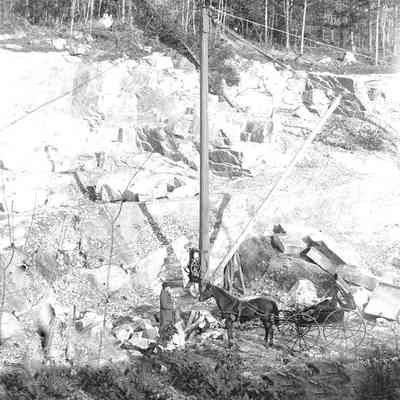 Horse and Wagon in a Quarry