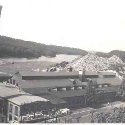 A photo view of Pejepscot Paper Mill.