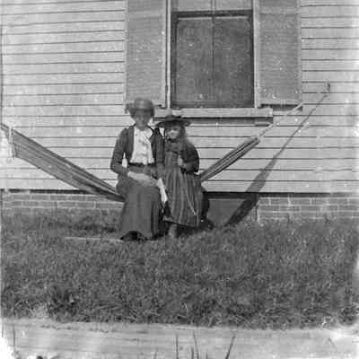 Two Unknown Girls on a Hammock