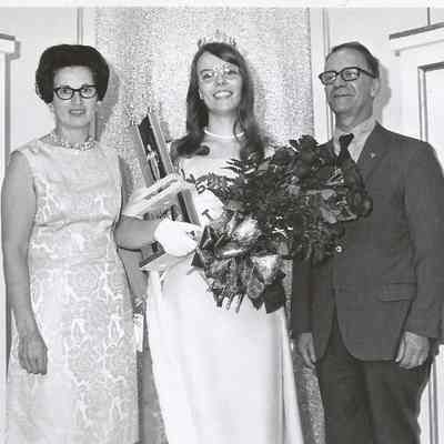 1972-73 Brunswick Teen Queen Agnes Racine with her father and mother