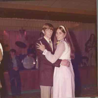 1st runner-up Kathy Livernois dancing with her escort Mike Poter.