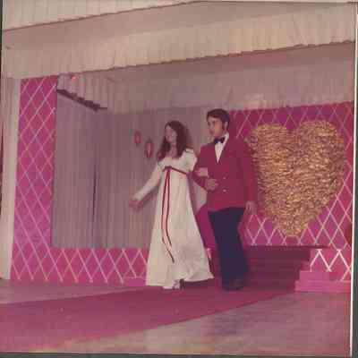 Contestant #5 Debra Jellison escorted to the microphone by Paul Bergeron.