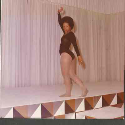 Contestant #8 Diana Johnson practicing her dance routine