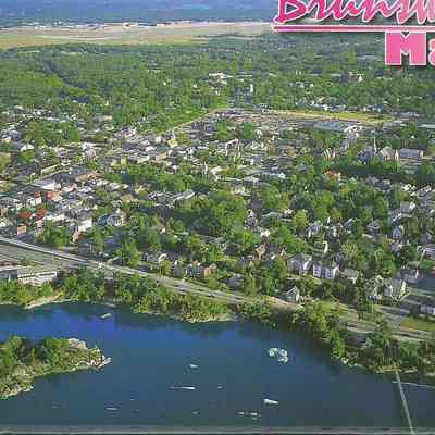 aerial color picture postcard of Brunswick
