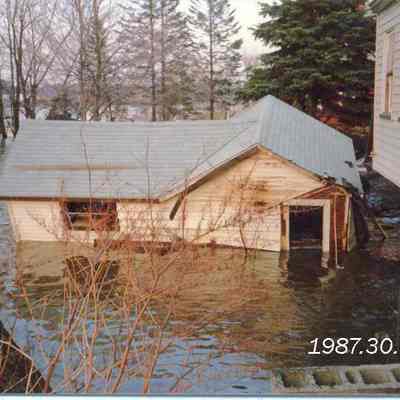 Submerged building