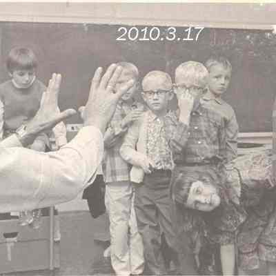 Mr. Bailey Talking to a Group of Students