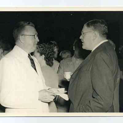 Professor Morgan C. Cushing at the Cushing Bisgrove Reception