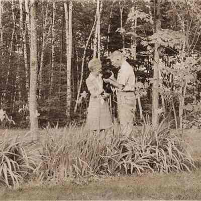 A photo view of Adm. & Mrs. Mayo A. Hadden Jr.