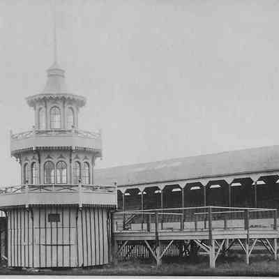 Grandstand and judges stand at Topsham Fair