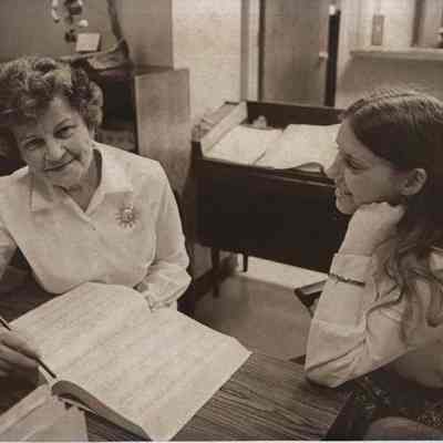 A photo view of Juliette Messier and Paula Bibber. 6/30/1972.
