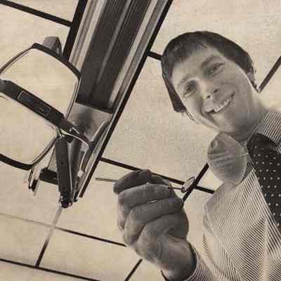 A photo view of Dr. Daniel F. Morris. 3/3/1982.
