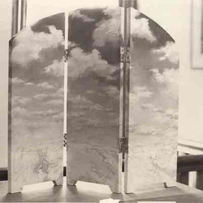 A photo view of an art piece, "Clouds from Both Sides". 3/19/1992.